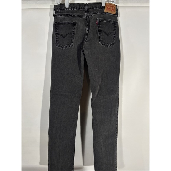 Vintage 90s Levi's Jeans 514 34x34 Regular Straight Leg Fit Jet Black Wash Denim - Picture 4 of 13